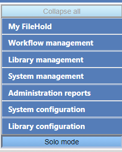 Administration panel