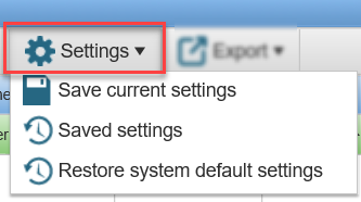 Save report view settings