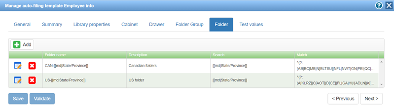 Merge tag and search auto-filing template example