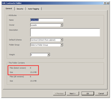 Verify folder size - migration from Excel