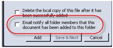 Email notify members check box
