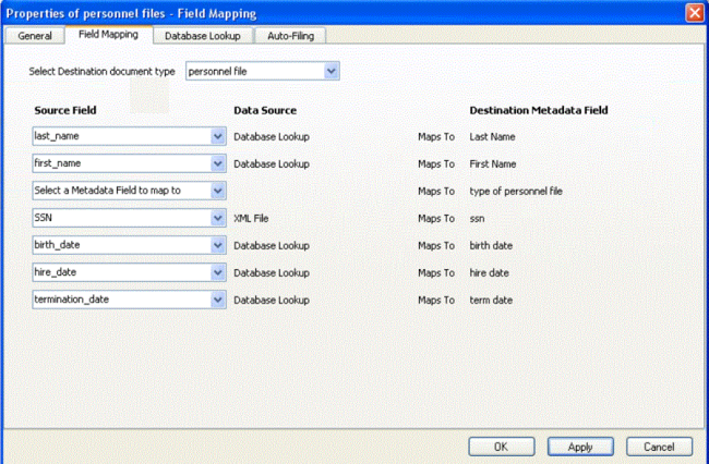 Manage import field mapping