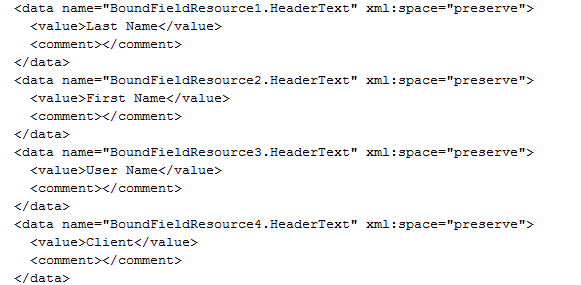 Localization resx file