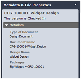 Metadata pane with custom file naming
