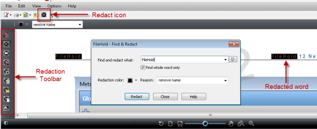 Brava viewer redaction