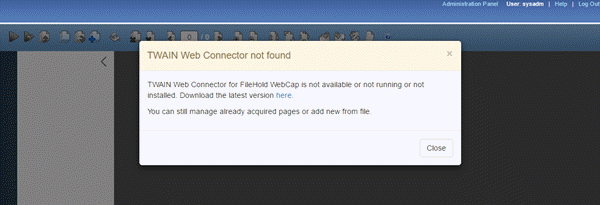 WebCap scanner Twain error