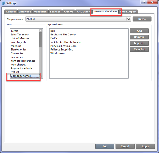 SmartSoft Capture manage lists