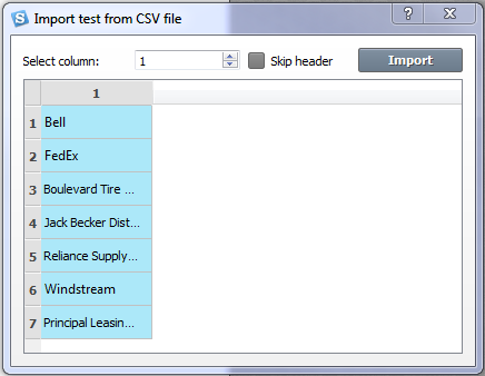 SmartSoft Capture import list