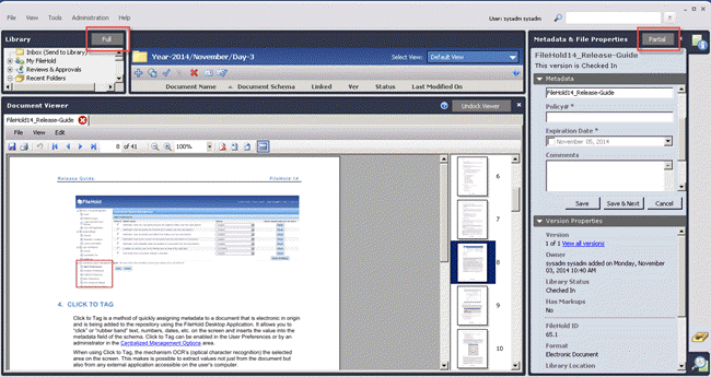 FDA viewer full and partial mode