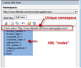 Content control toolkit xml code