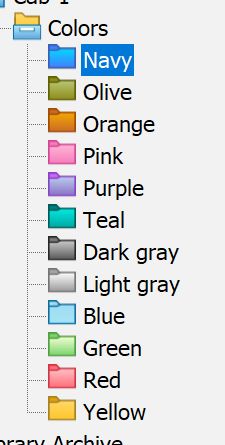 colored folders
