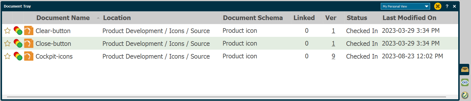document tray example